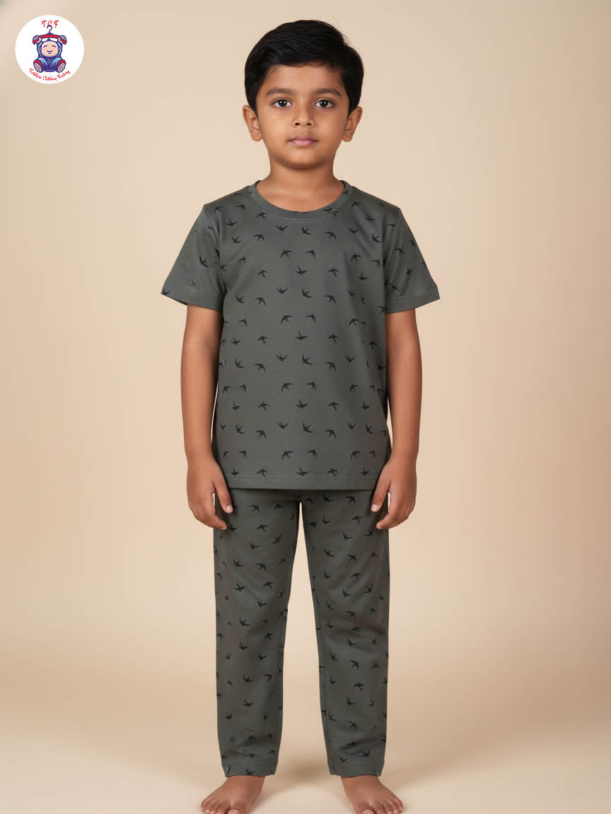 Dark Green - Bird Unisex Co-Ords Sets