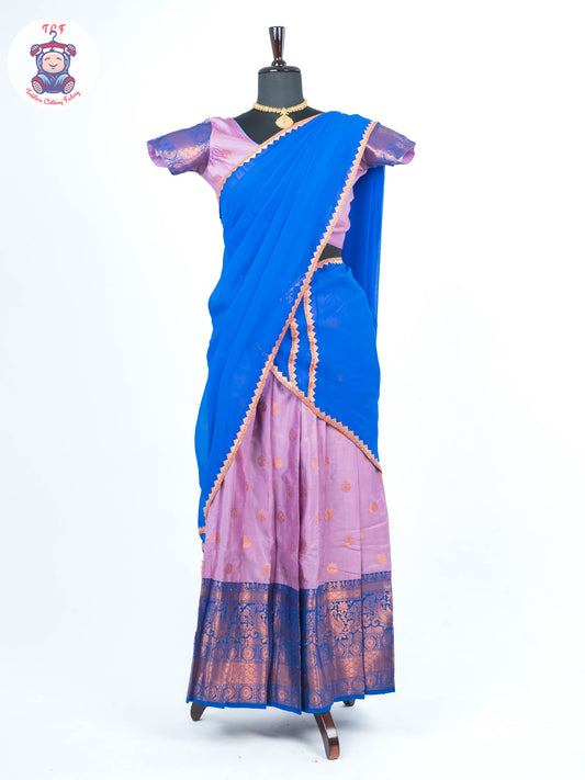 Lavender & Blue - Adult Readymade Half Saree