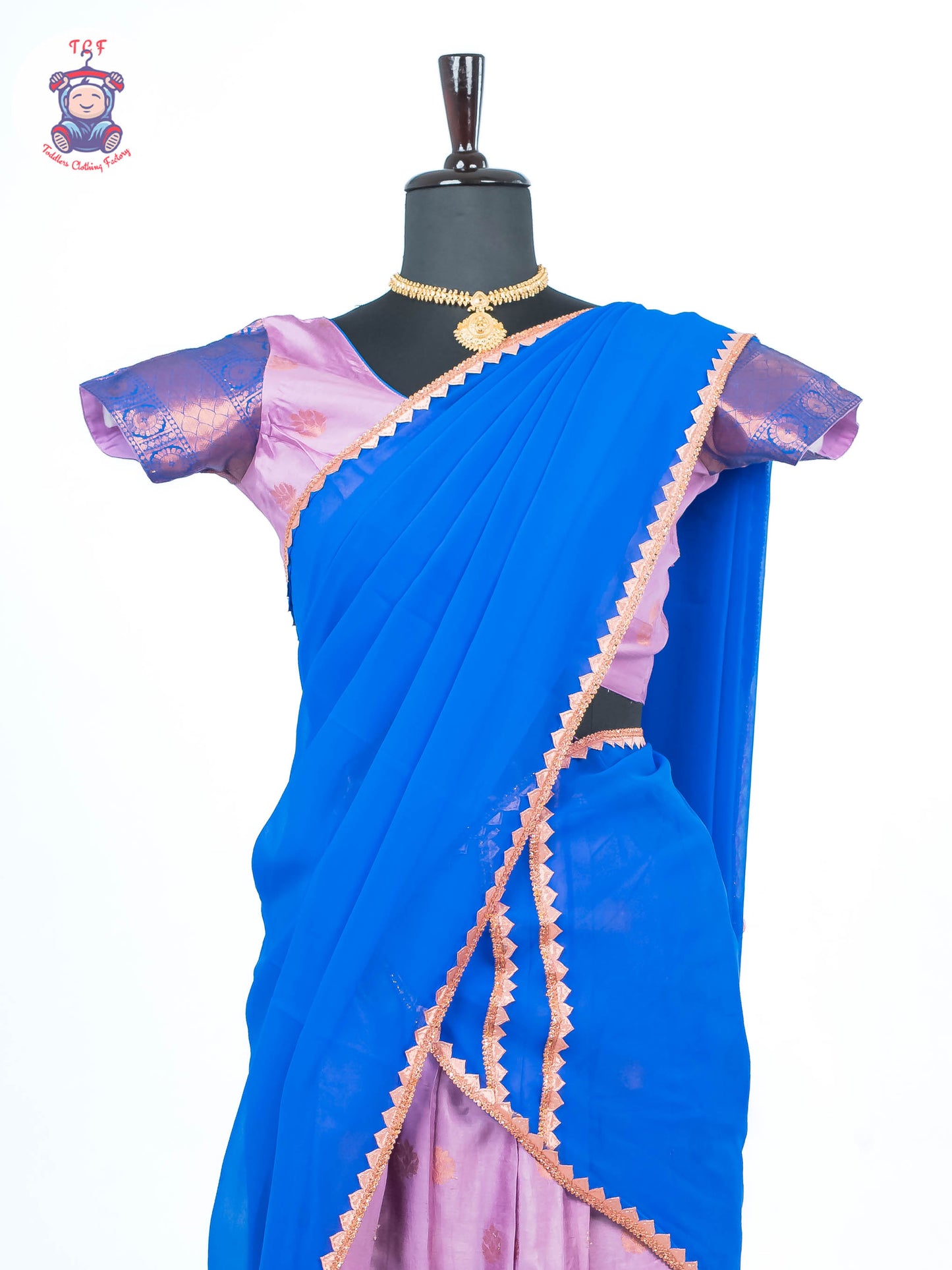 Lavender & Blue - Adult Readymade Half Saree