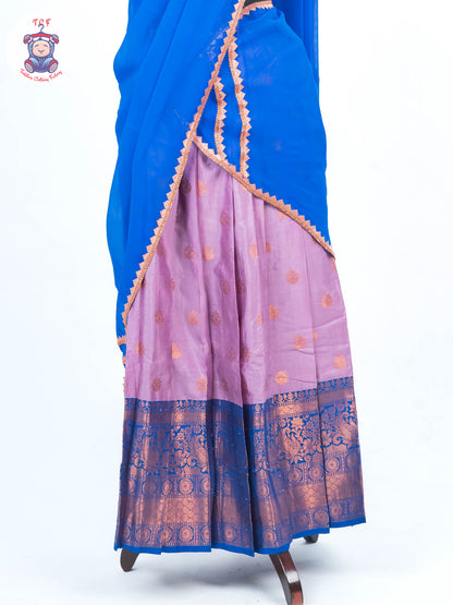 Lavender & Blue - Adult Readymade Half Saree