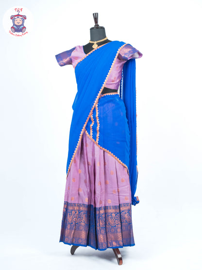 Lavender & Blue - Adult Readymade Half Saree