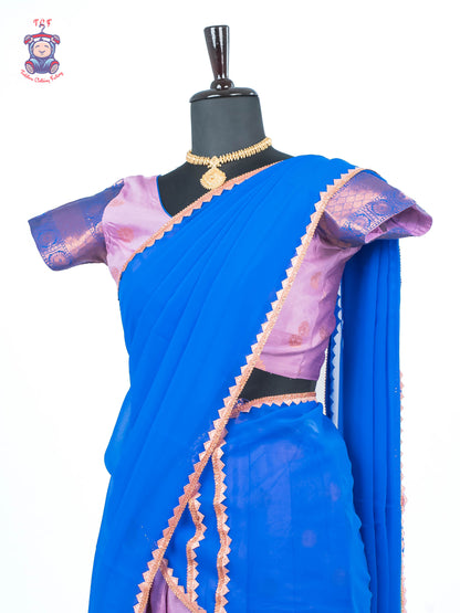 Lavender & Blue - Adult Readymade Half Saree