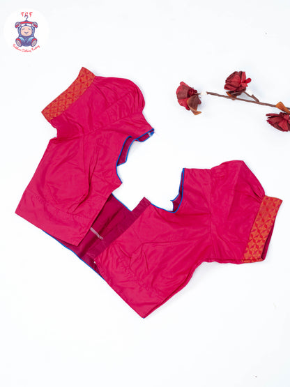 Pink & Royal Blue - Adult Readymade Half Saree