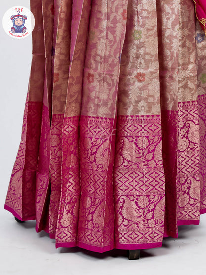 Majentha & Pink - Readymade Half Saree