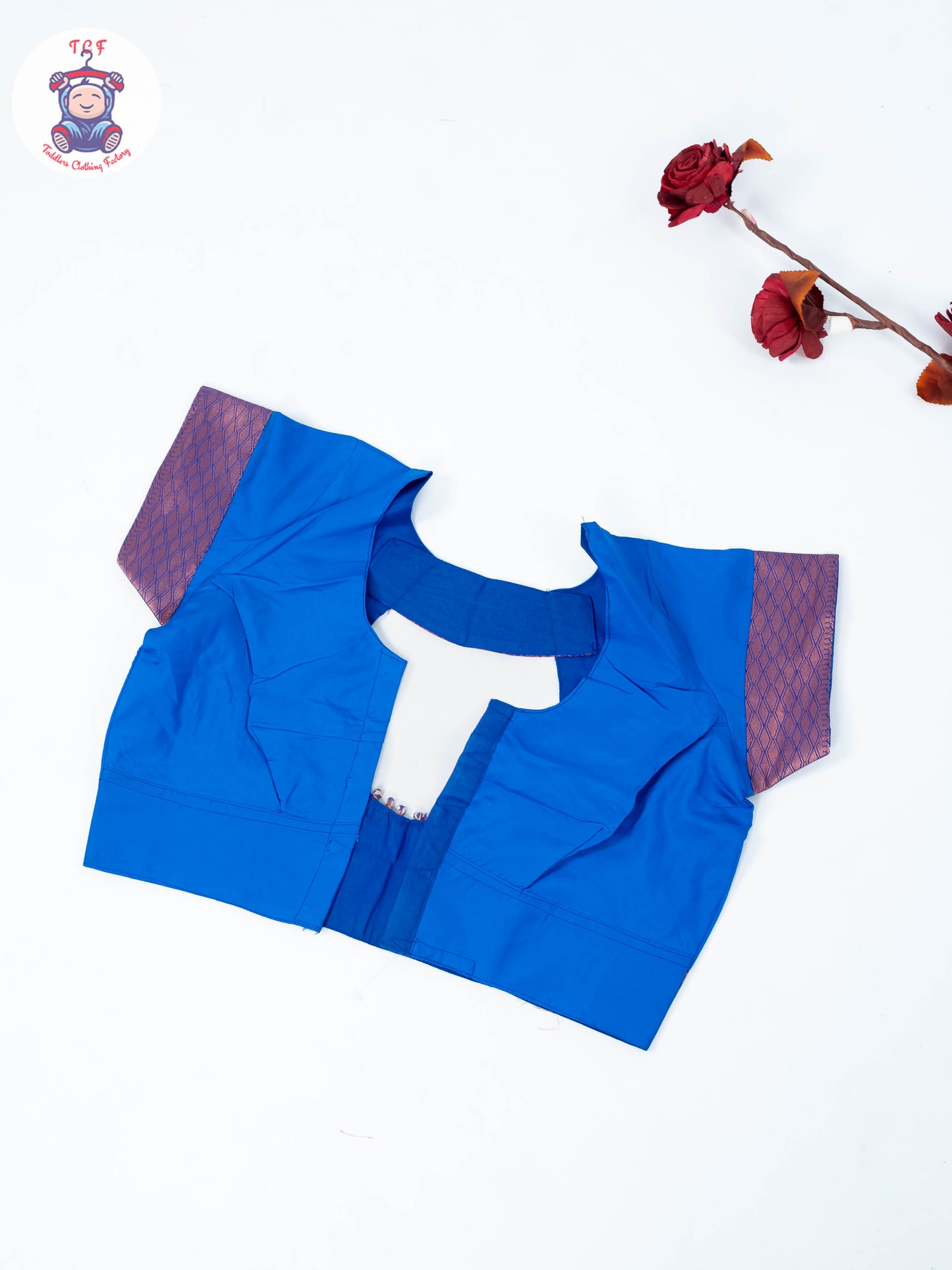 Blue & Violet Tissue - Readymade Half Saree