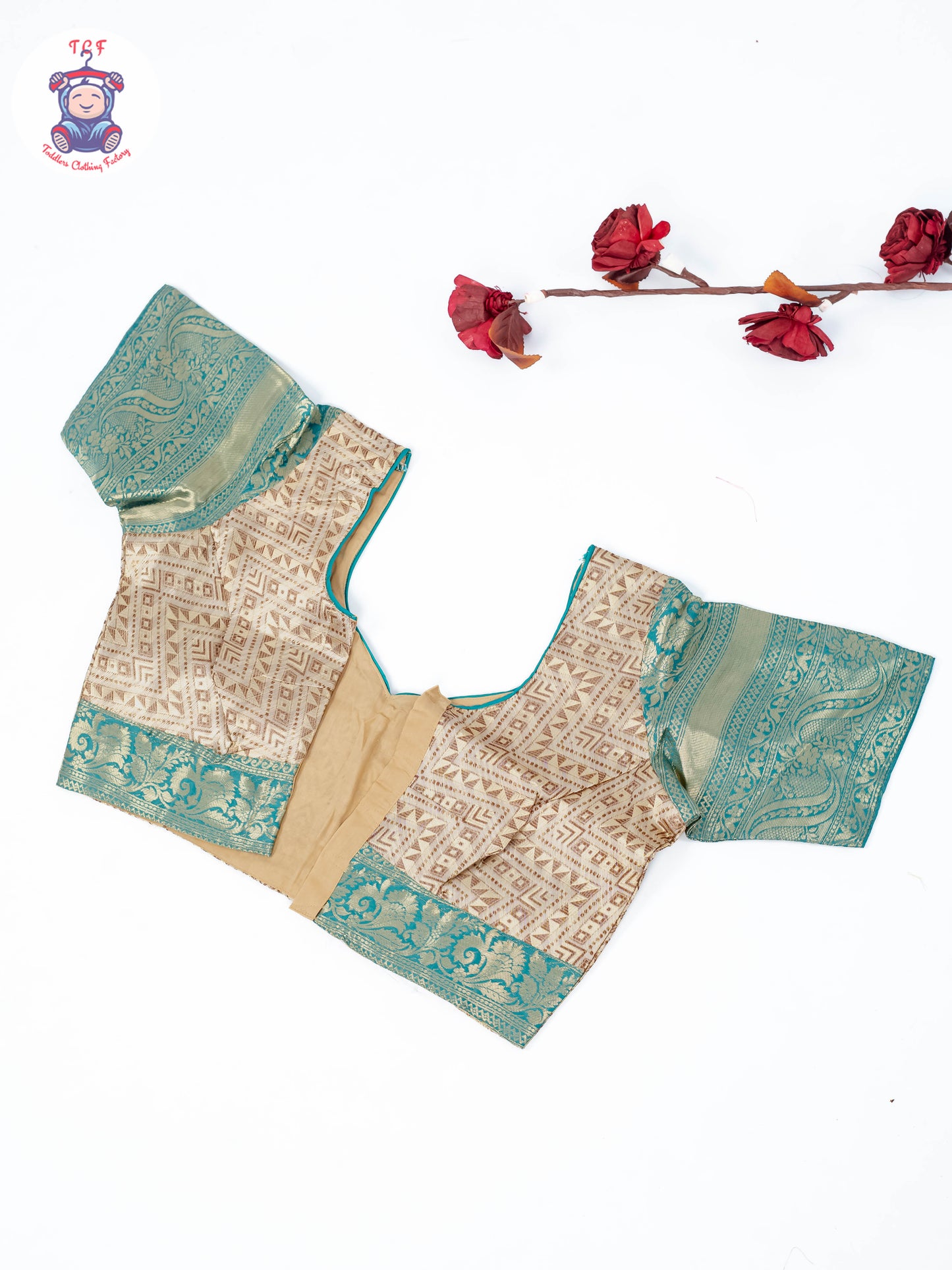 Copper & Royal Blue -  Adult Readymade Half Saree