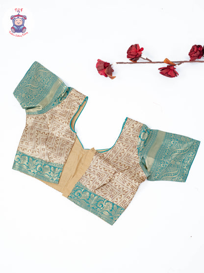 Copper & Royal Blue -  Adult Readymade Half Saree