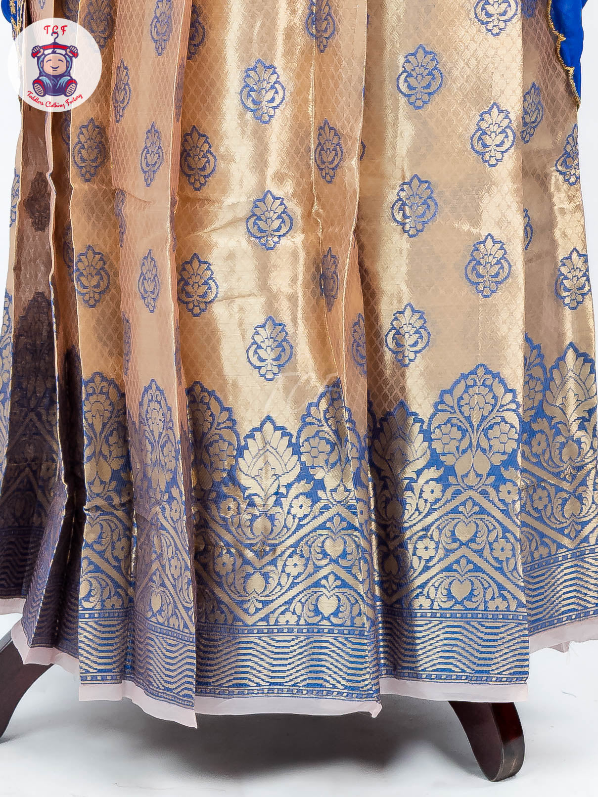 Royal Blue & Gold -  Adult Readymade Half Saree