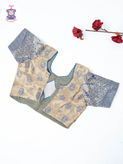 Royal Blue & Gold -  Adult Readymade Half Saree