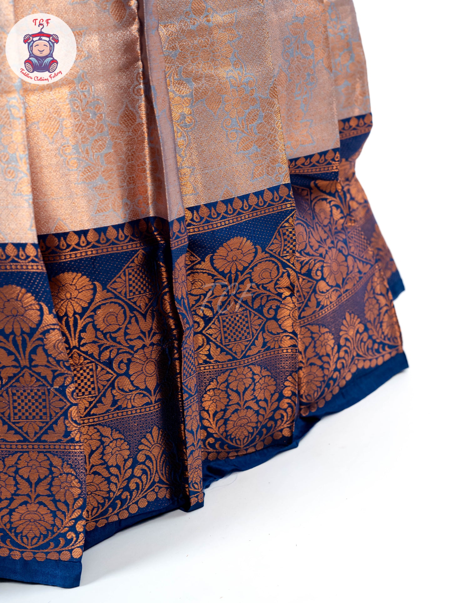 Navy Blue & Gold -  Adult Readymade Half Saree