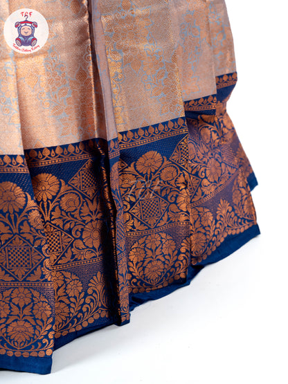 Navy Blue & Gold -  Adult Readymade Half Saree