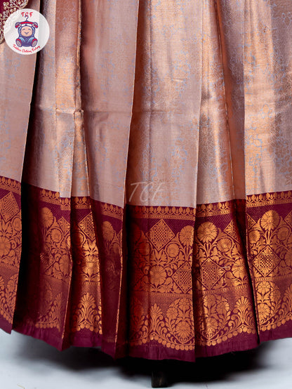 Majentha & Gold -  Adult Readymade Half Saree