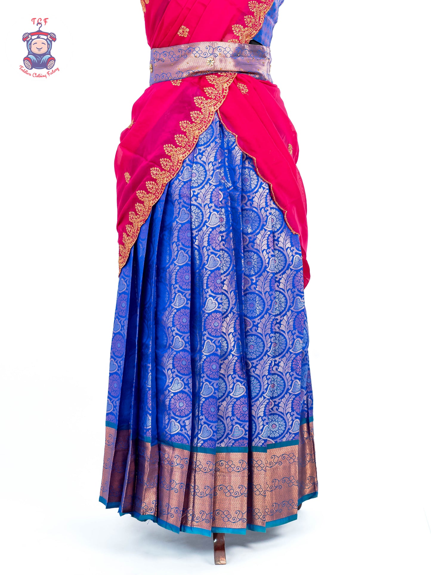 Blue & Pink -  Adult Readymade Half Saree