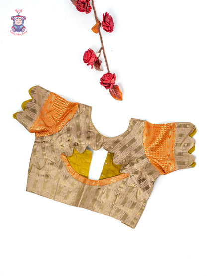 Orange & Gold -  Adult Readymade Half Saree