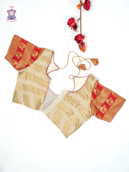 Red & Gold -  Adult Readymade Half Saree