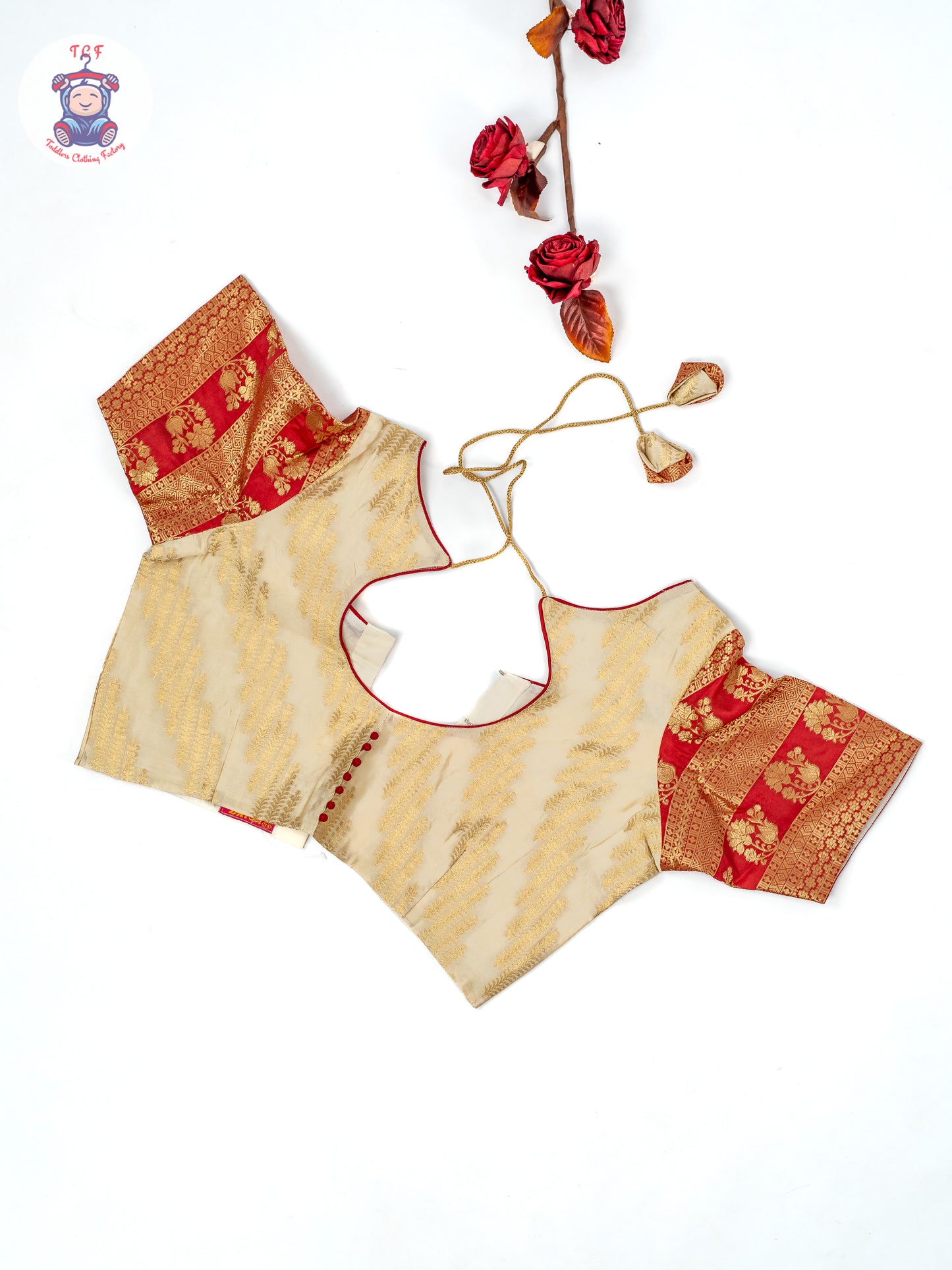 Red & Gold -  Adult Readymade Half Saree