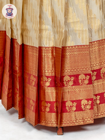 Red & Gold -  Adult Readymade Half Saree
