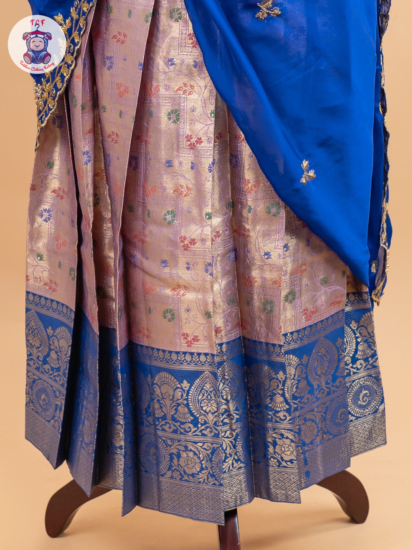 Blue & Light Pink -  Adult Readymade Half Saree