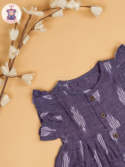 Lavender - Girls Readymade Ikat Frocks