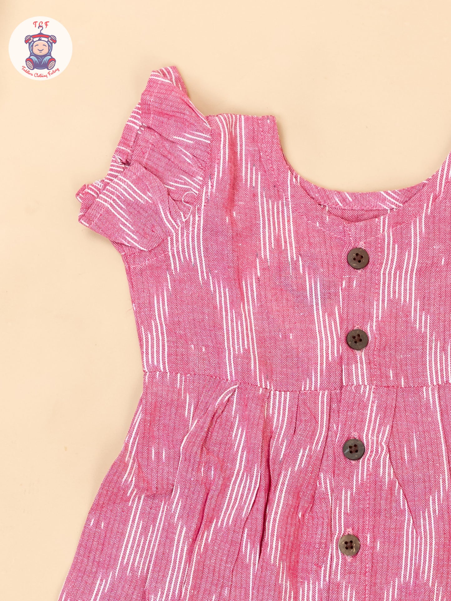 Pink - Girls Readymade Ikat Frocks