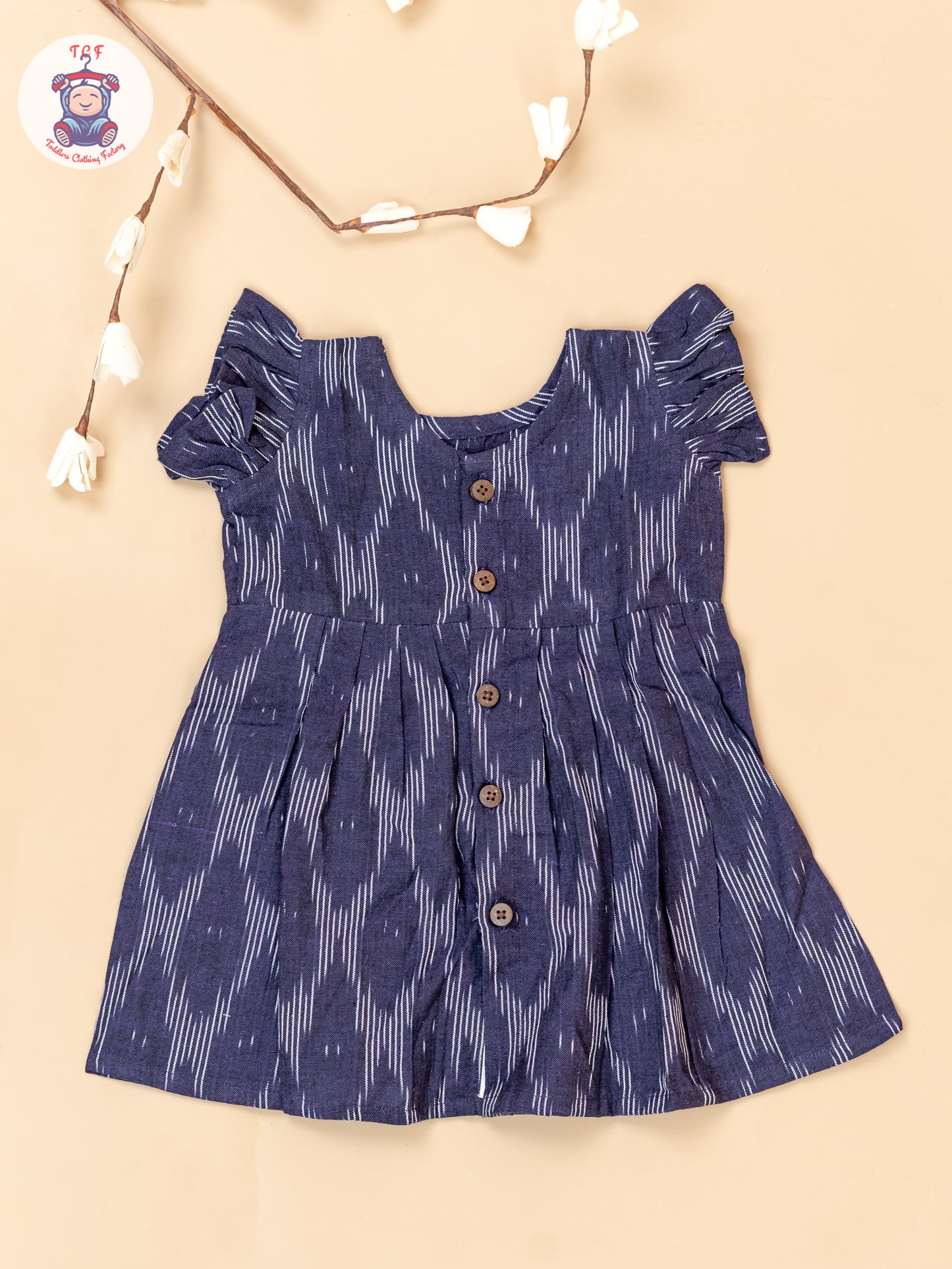 Purple - Girls Readymade Ikat Frocks