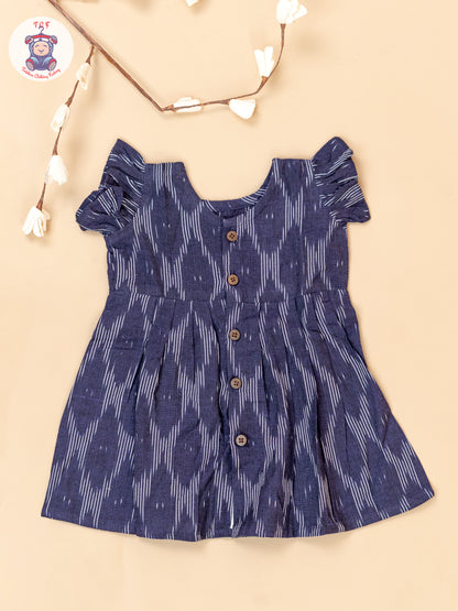Purple - Girls Readymade Ikat Frocks
