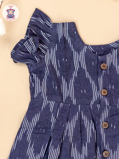 Purple - Girls Readymade Ikat Frocks