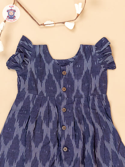 Purple - Girls Readymade Ikat Frocks