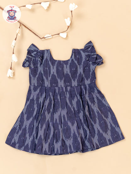 Purple - Girls Readymade Ikat Frocks