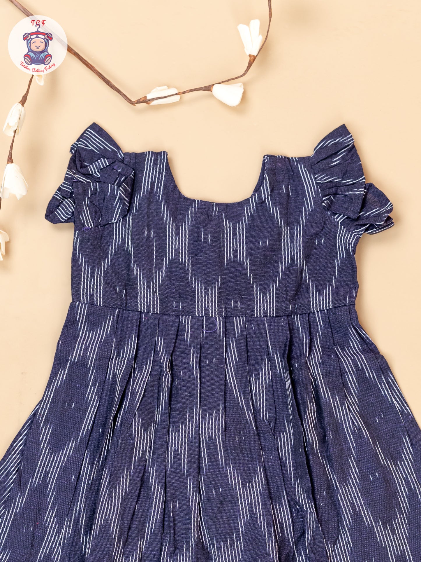 Purple - Girls Readymade Ikat Frocks