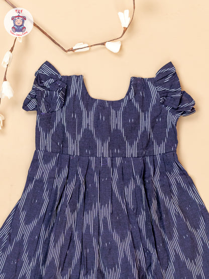 Purple - Girls Readymade Ikat Frocks