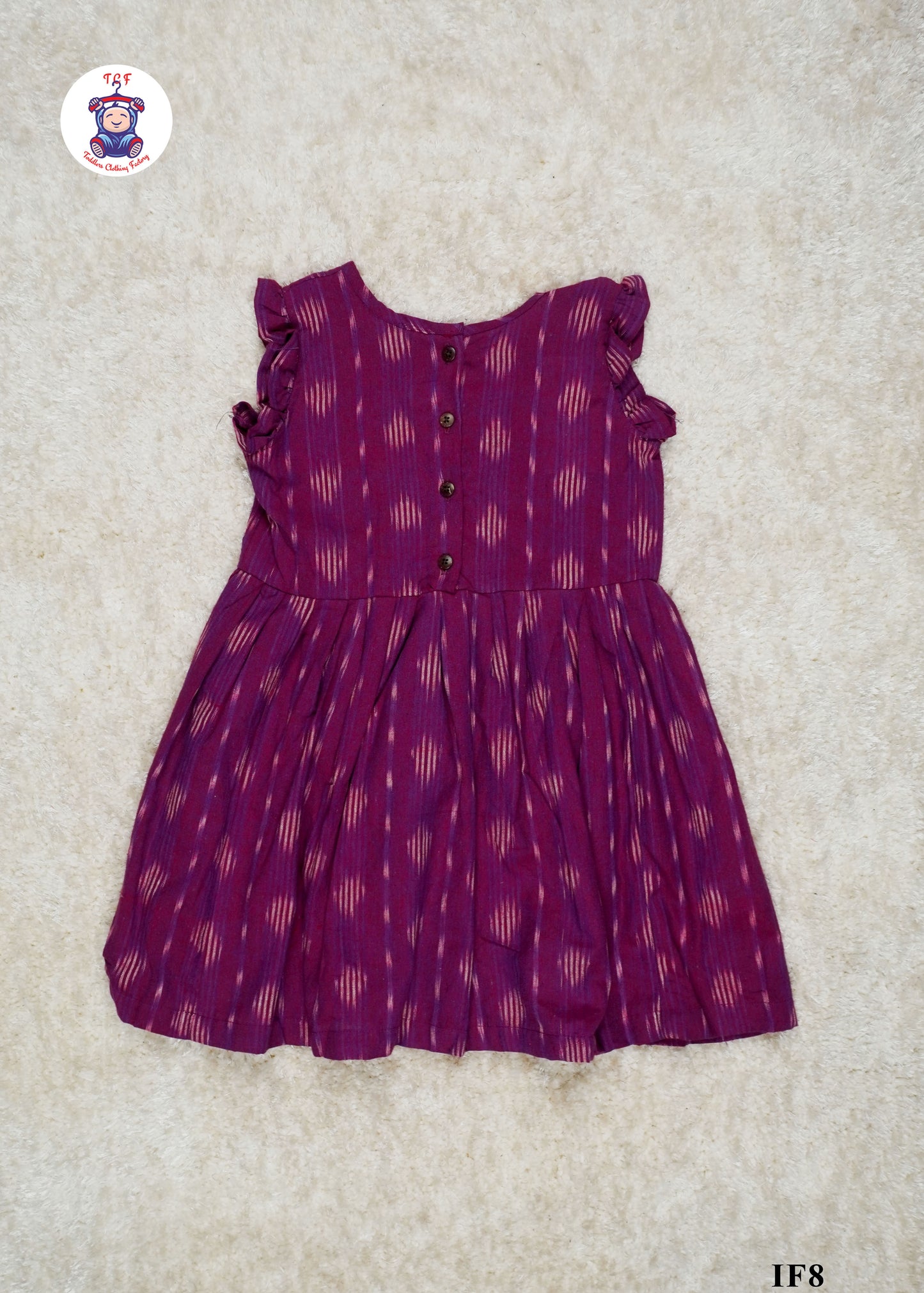 Purple -  Girls Readymade Ikat Frocks