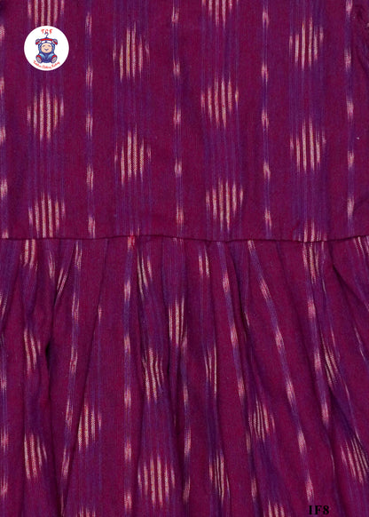 Purple -  Girls Readymade Ikat Frocks