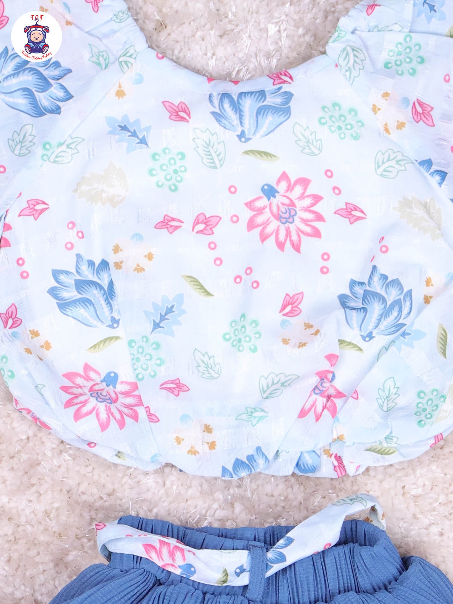 Light Blue - Girls Top & Mini Skirt