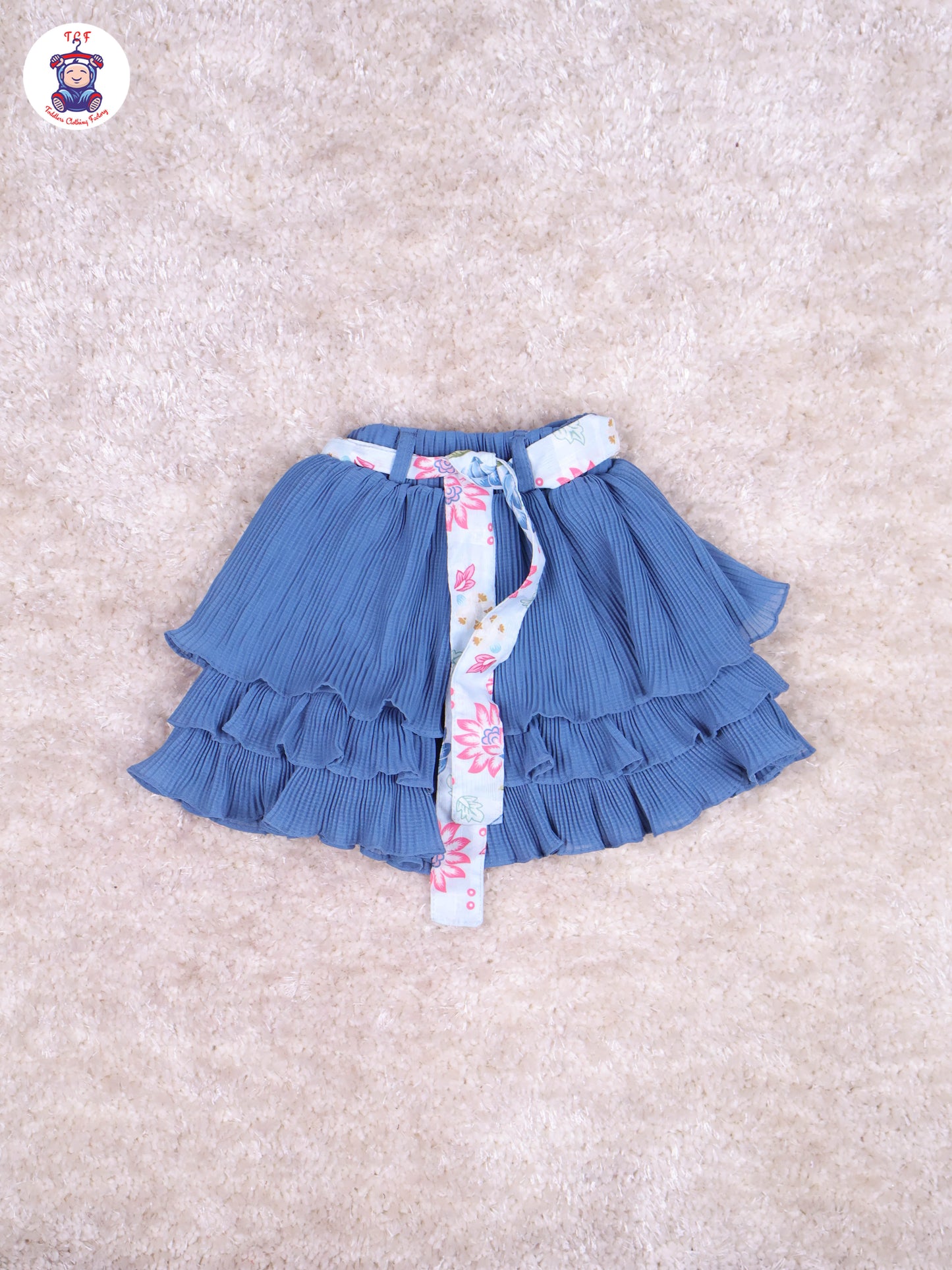 Light Blue - Girls Top & Mini Skirt