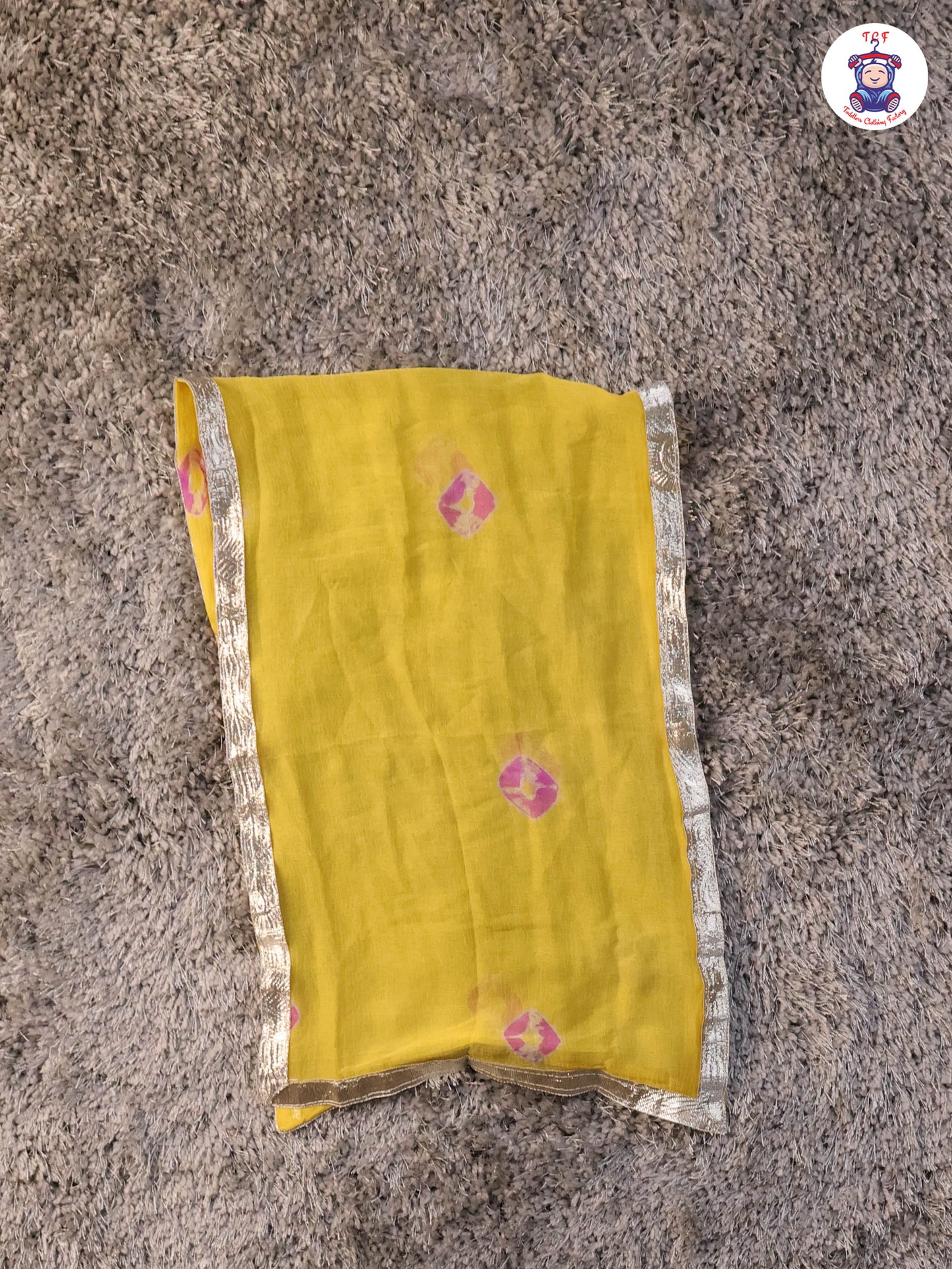 Yellow & Lavender - Floral Printed Afgani Kurti With Pant And Dupatta