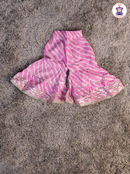 Lite Pink - Printed Girls Angrakha Kurti