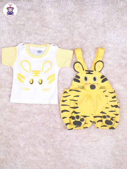 Yellow & White - Cat Jumpsuits