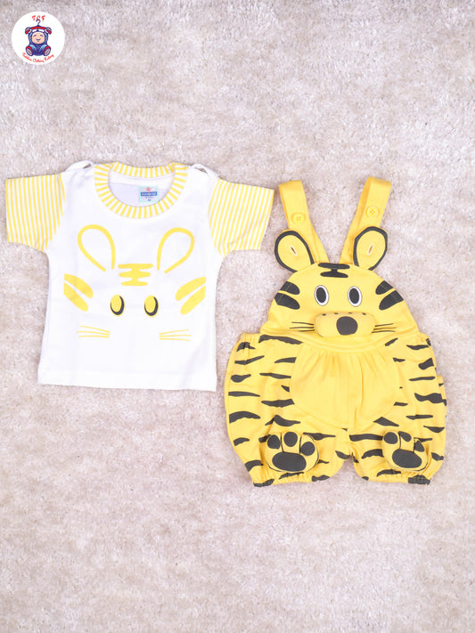 Yellow & White - Cat Jumpsuits