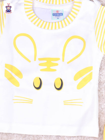 Yellow & White - Cat Jumpsuits