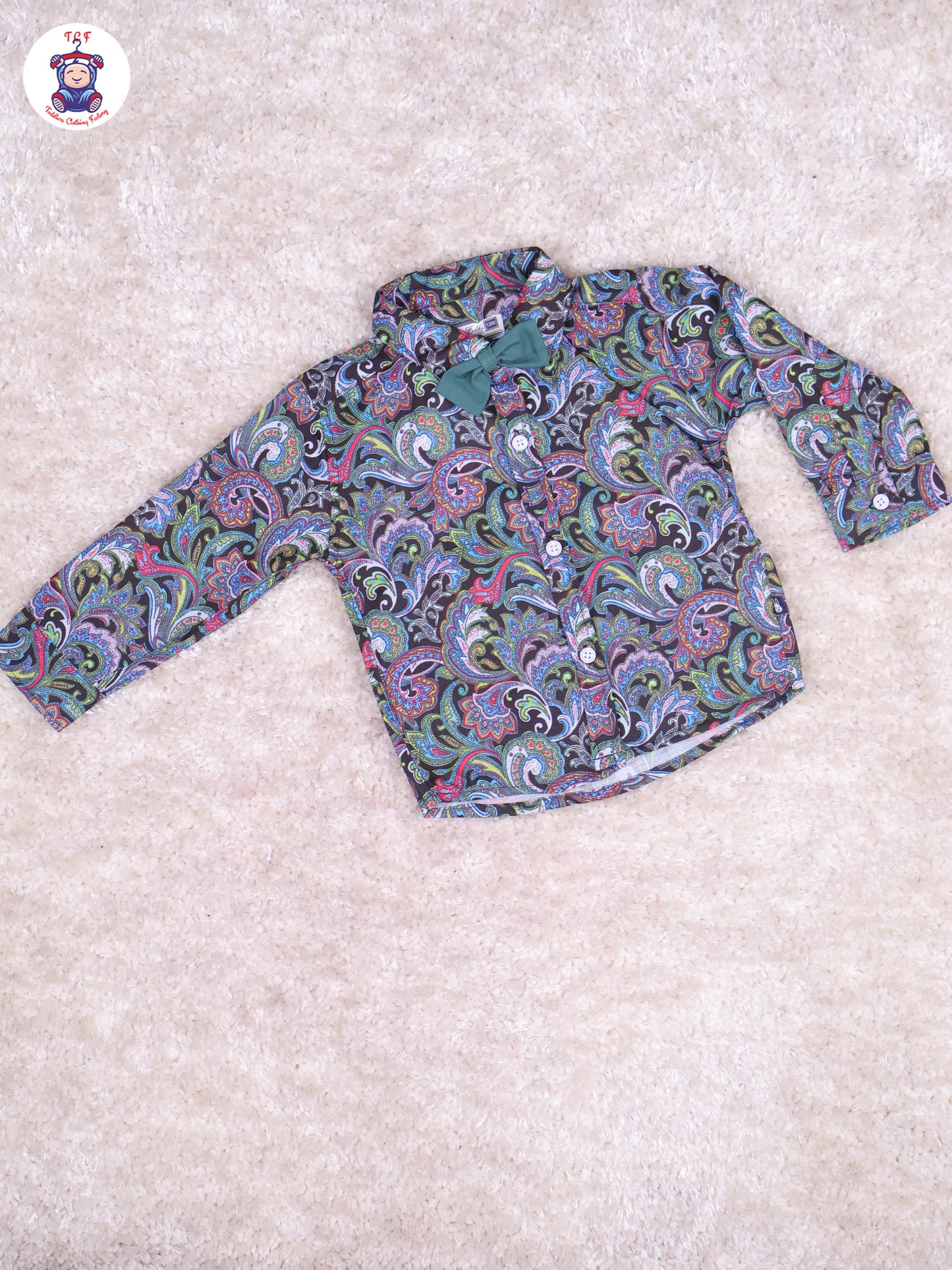 Light Green & Peacock - Printed Full Hand Shirt & Pant