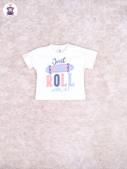 Peach & Sandal Full Hand Shirt with t-Shirt & Pant