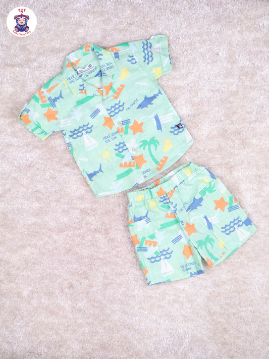 Light Green - Shirts & Shorts