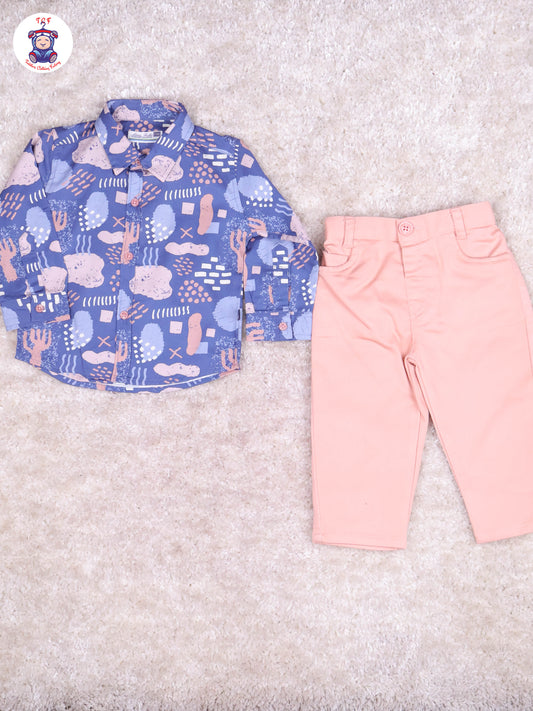 Light Blue & Baby Pink - Shirt & Pant