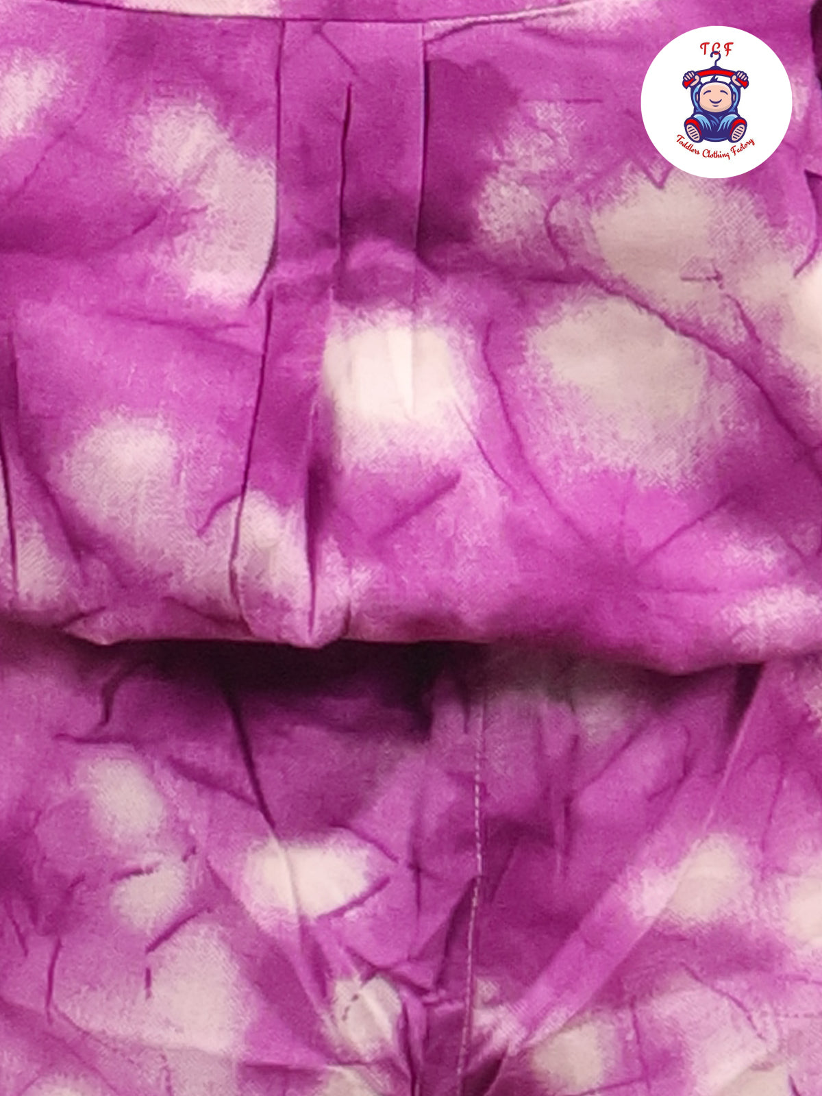 Purple - Dye Printed Notched Collor Shirt With Shorts