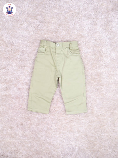 Light Green & Grey - Printed Full Hand Shirt With Plain Pant
