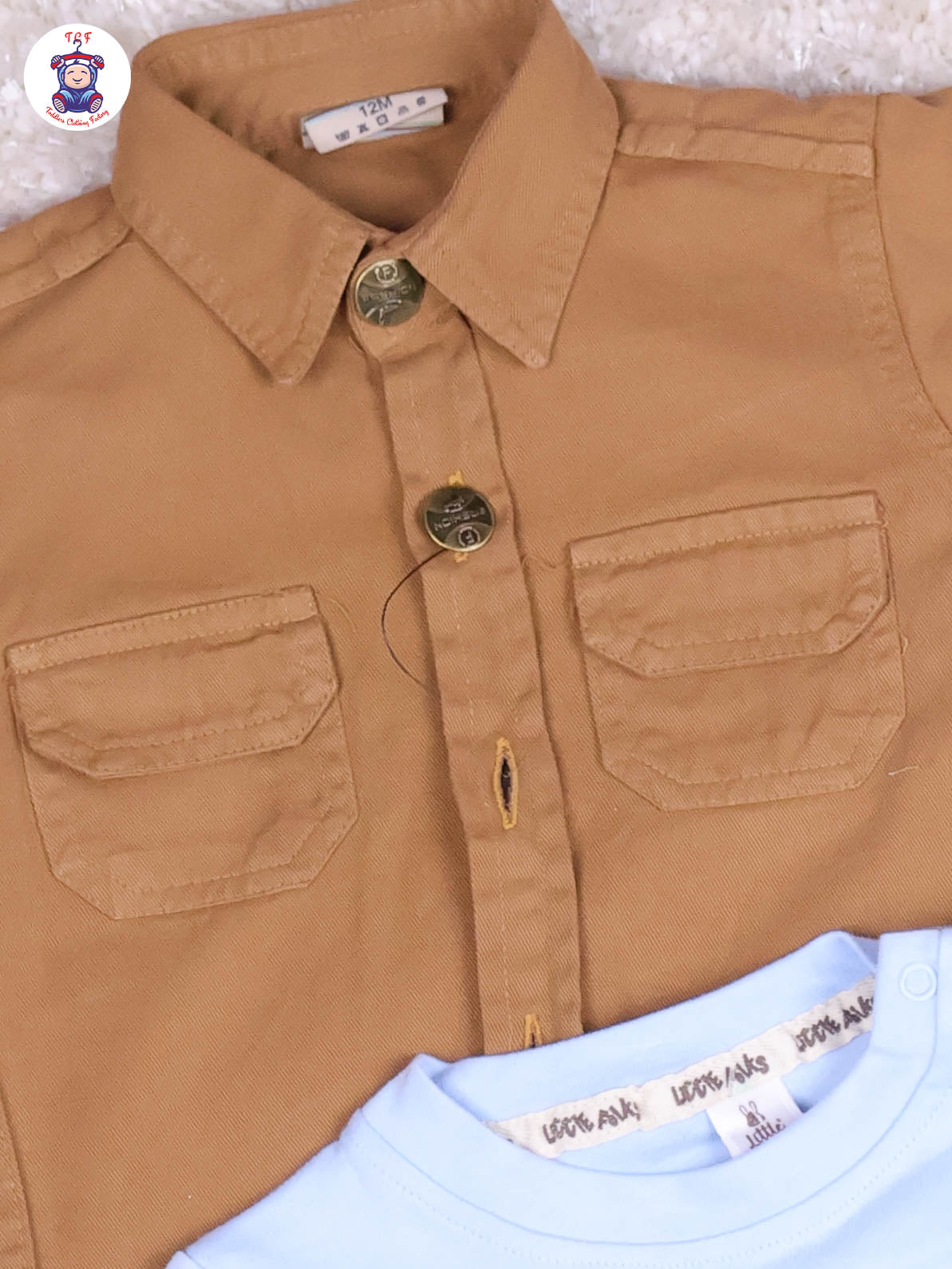 Brown & Blue - Tshirt With Overcoat & Pant