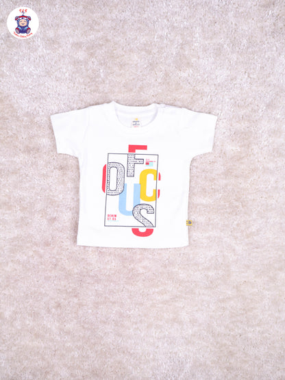 Light Blue Check & White - T-Shirt With Navy Blue Shorts