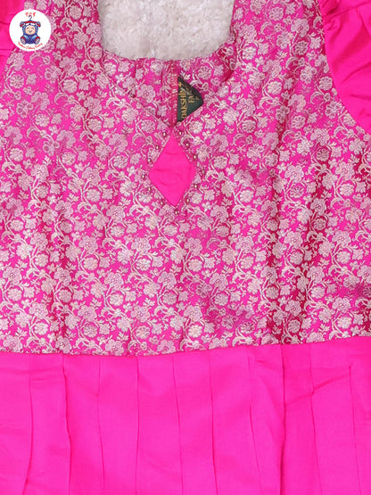 Shades of Pink - Girls Readymade Long Frock