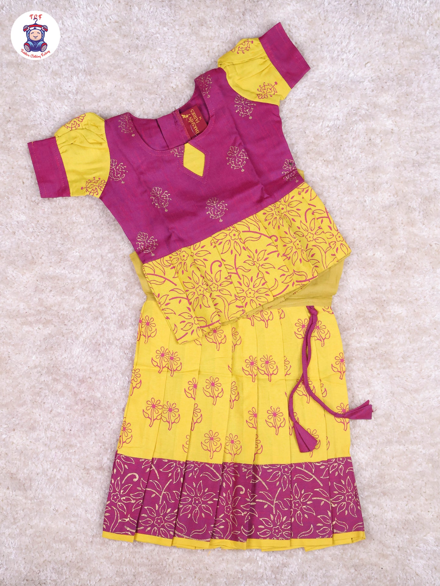 Majentha & Mustard - Cotton Pavadai Sattai